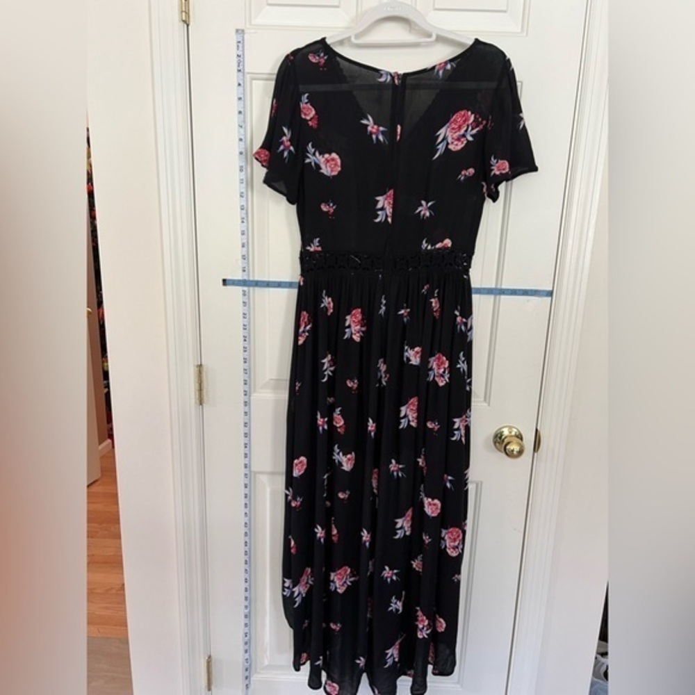 Xhilaration floral high/low skirted romper, medium